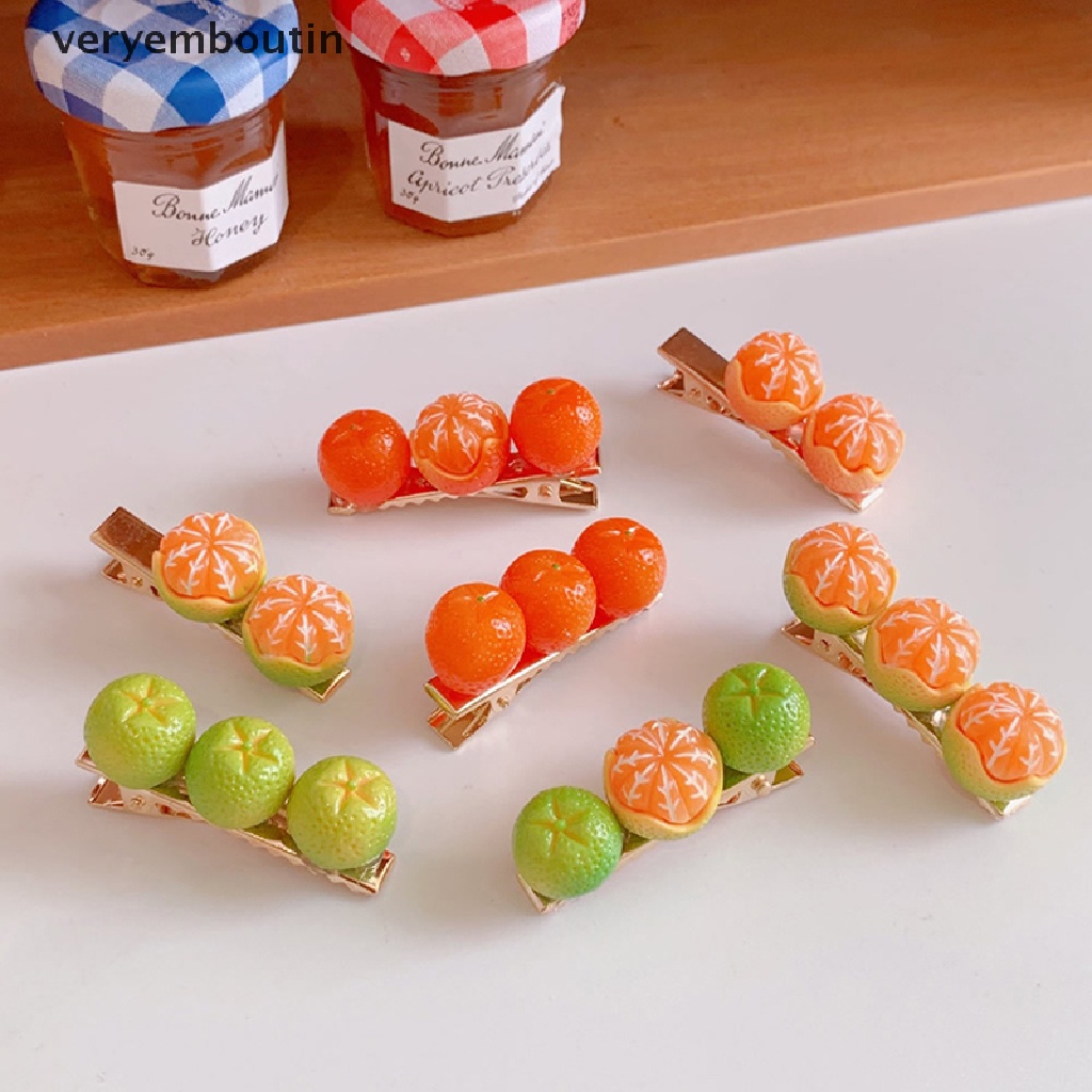 Kẹp Tóc Hình Trái Cam Ngộ Nghĩnh Cho Bé