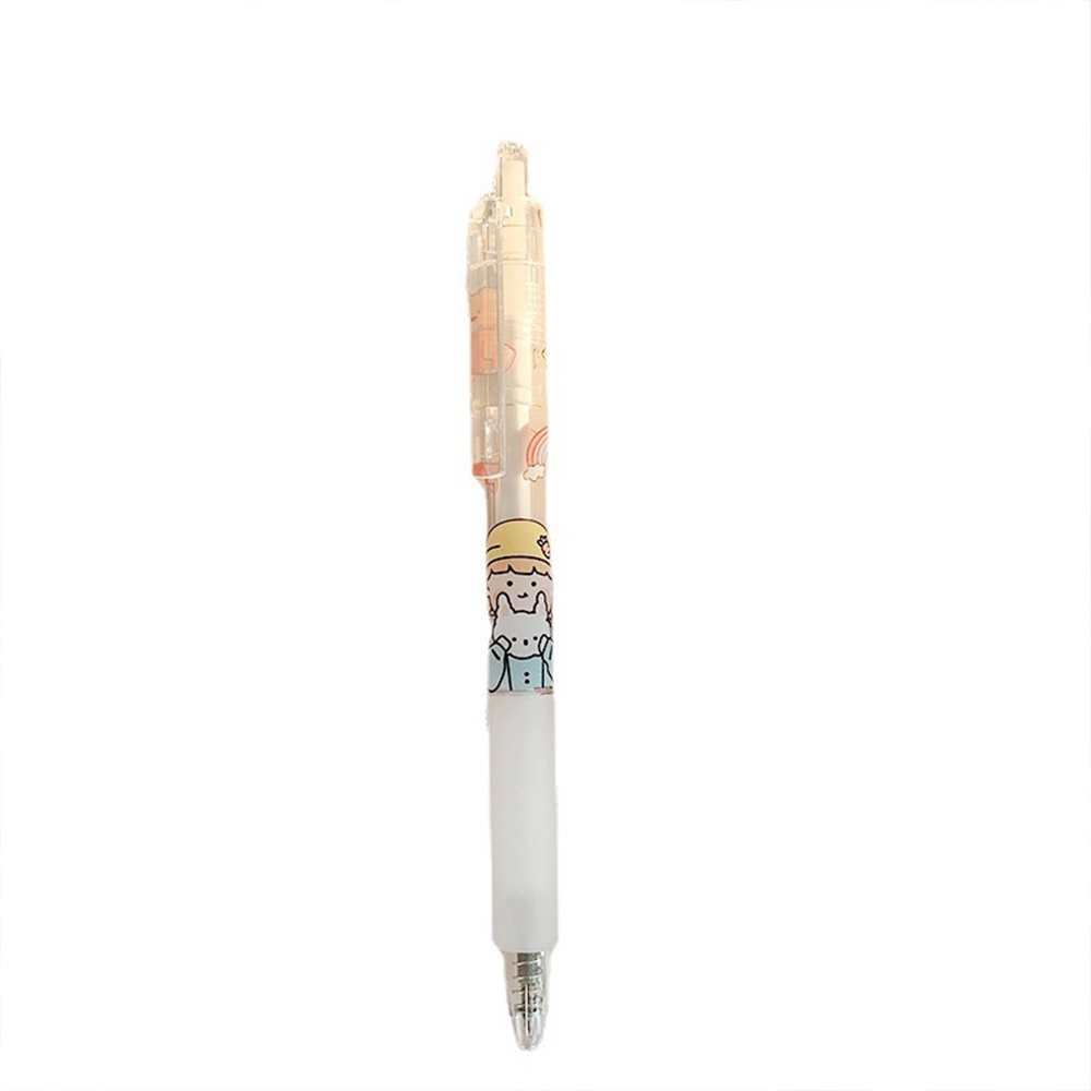 Bút Mực Trong Suốt Ngòi 0.5mm Họa Tiết Hoạt Hình Gấu Ngẫu Nhiên Chống Trượt Thoải Mái Cho Nữ