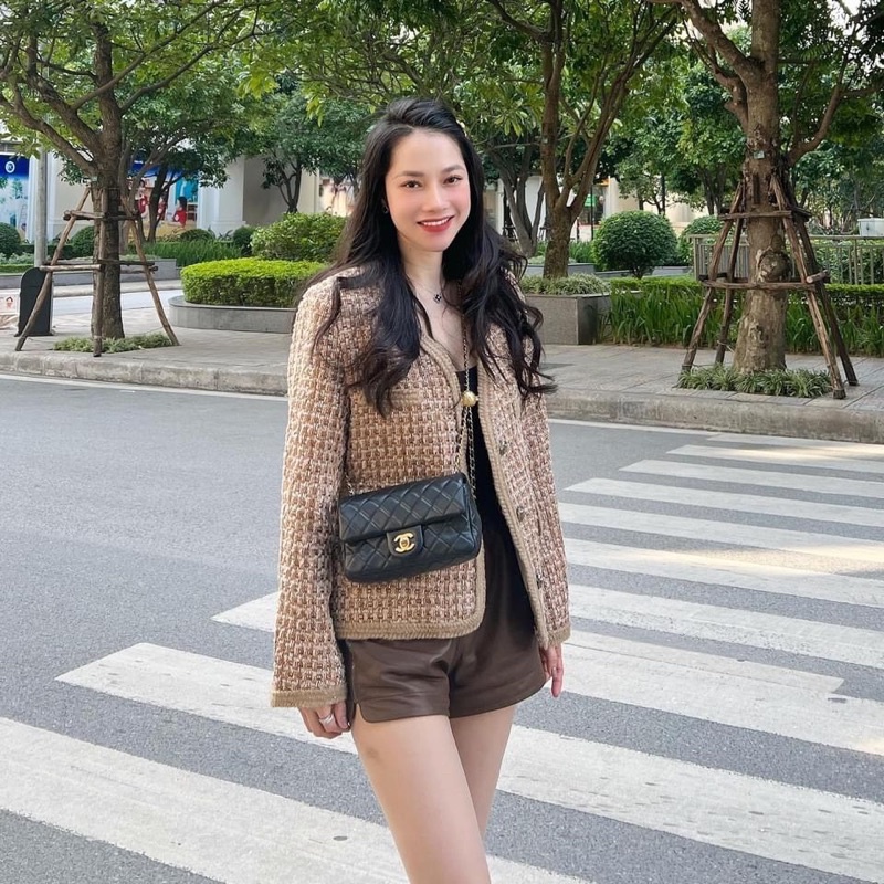 Túi đeo chéo Cha.nel Classic size 20cm charm quả cầu hàng đẹp fullbox