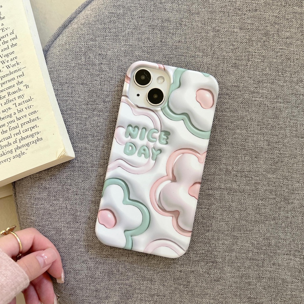 Ốp Điện Thoại Tpu Silicon Mềm Chống Sốc 2 Trong 1 in Họa Tiết Hoa Đơn Giản Cho iPhone 14 13 12 11 Pro Max