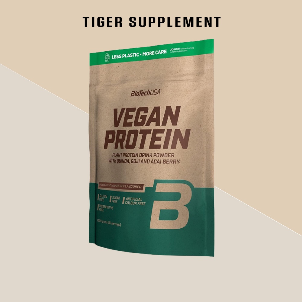 BiotechUSA Vegan Protein - Forest Fruit (2000gram) - Sữa Hỗ Trợ Bổ Sung Protein Từ Thực Vật 100% Tinh Khiết, Lành Tính.
