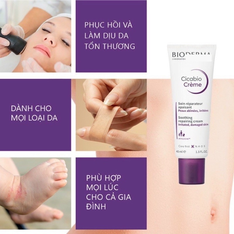 Kem dưỡng phục hồi da Bio Cicabio Cream tím 40ml - 100ml