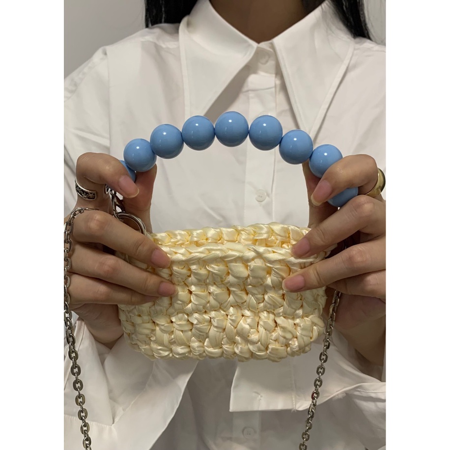 Túi Xách JASMIN NOIR Đeo Chéo Dây Chuỗi Hạt Thời Trang Dành Cho Nữ