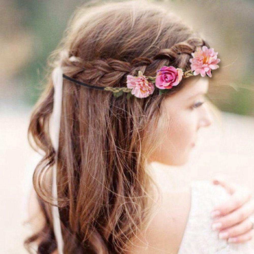 LOMBARD Vòng Hoa Hồng Cài Tóc Dễ Thương Cho Cô Dâu