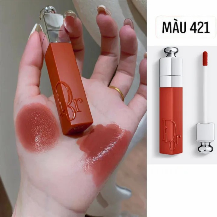 [Chính Hãng] Son dior 421 màu cam đất [New 2022],Addict Lip Tattoo,sắc đỏ trầm ấm,chất son lên môi thấm nhanh.