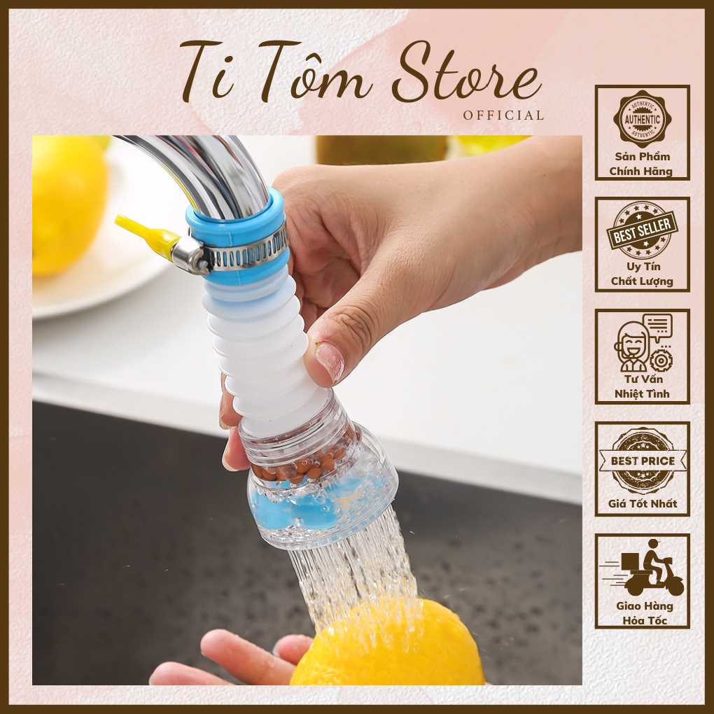 Đầu Vòi Nước - Bộ Đầu Lọc Nước Tăng Áp Từ Vòi Xoay 360 độ -TiTomStore