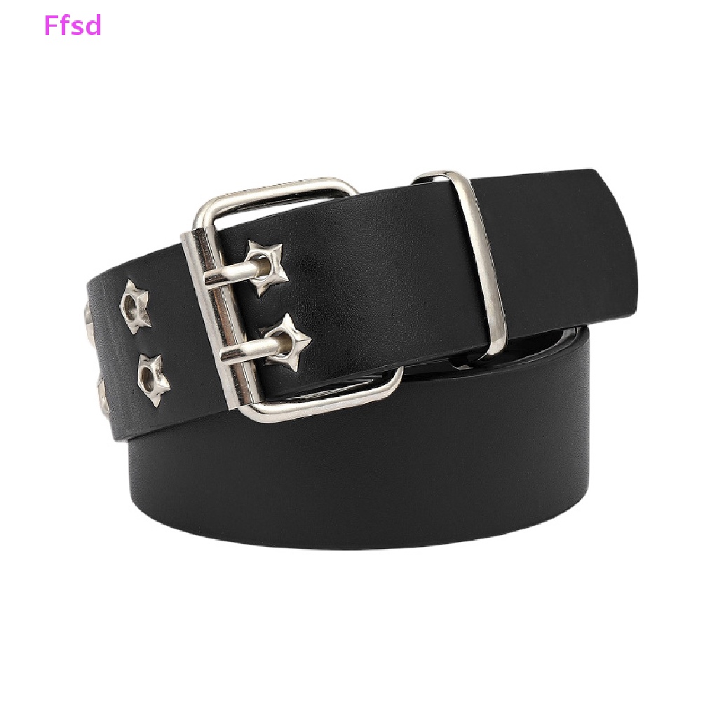 Thắt Lưng Da PU Đính Đinh Tán Đôi 105cm Phong Cách Punk Cá Tính Cho Nữ