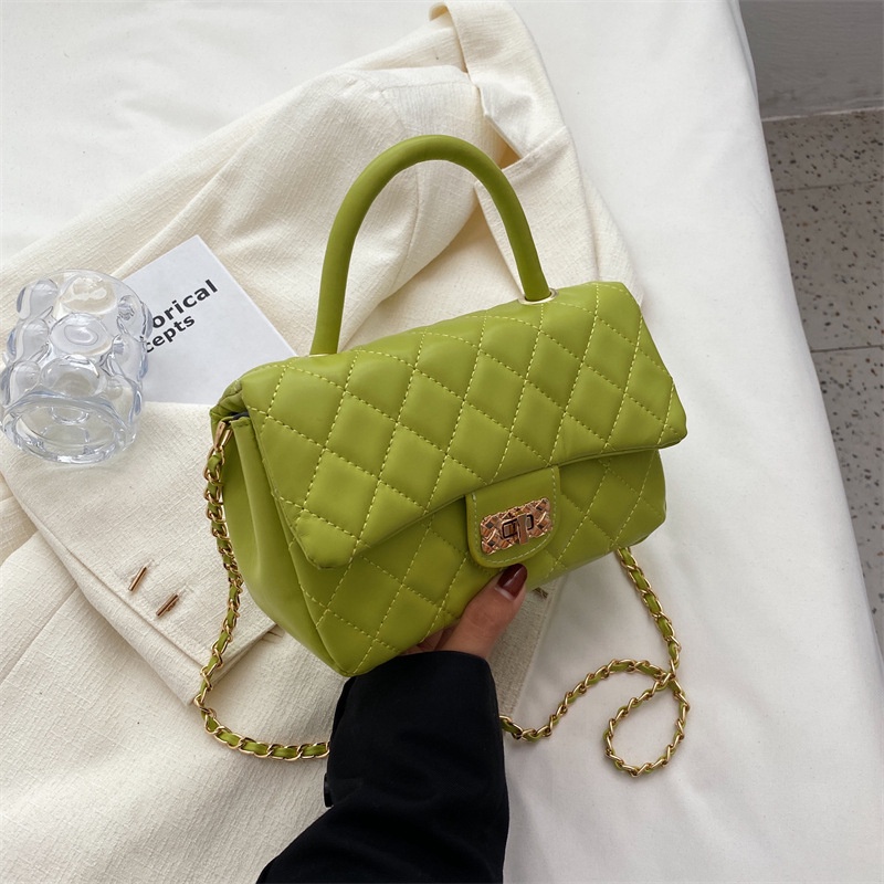 Ielgy Túi Đeo Chéo Thêu Chỉ Hình Thoi Chất Lượng Cao Cho Nữ