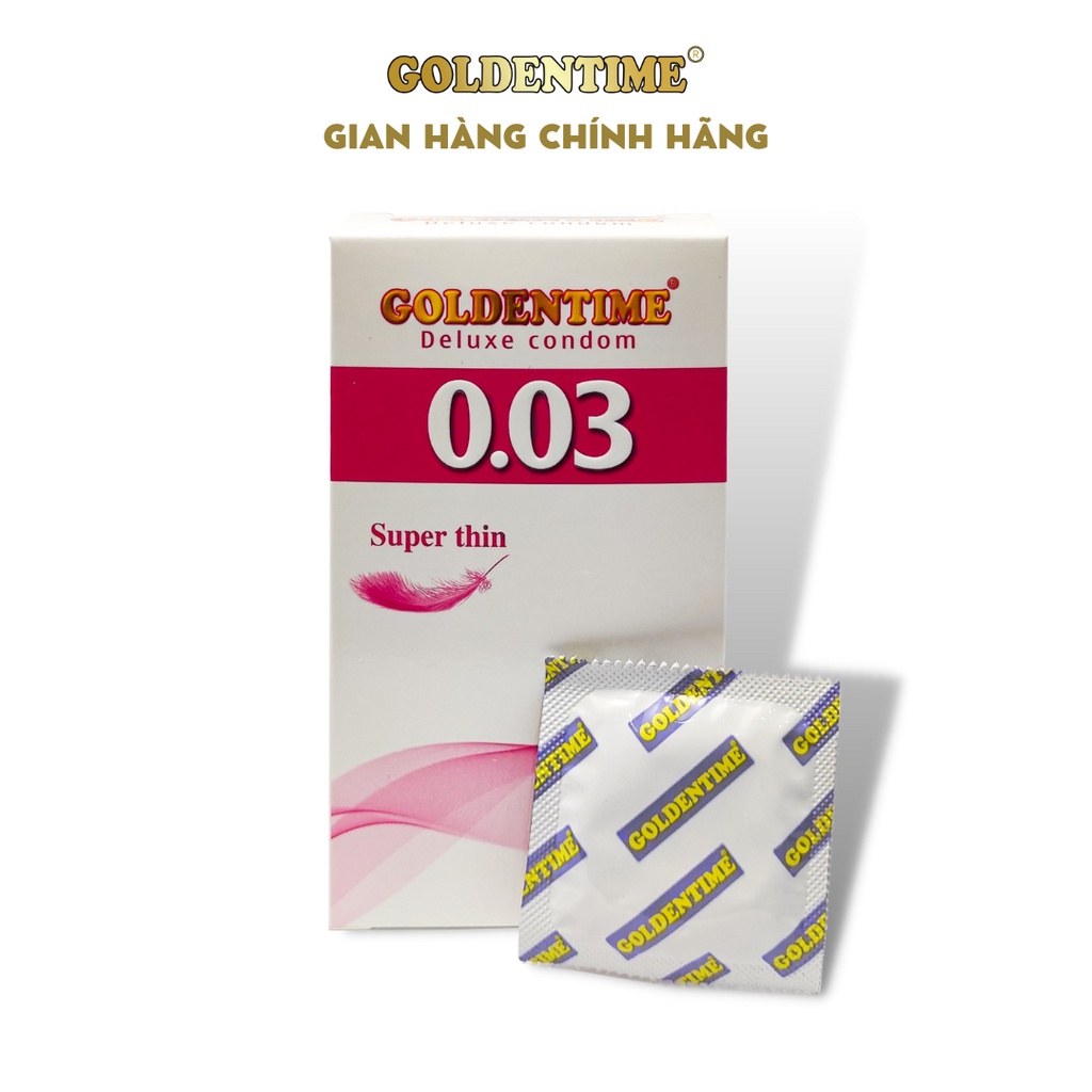 Bao cao su Siêu mỏng GOLDENTIME 003 Superthin siêu mỏng cao cấp ( hộp 12 bao)