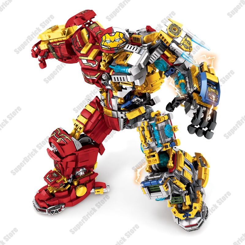 Đồ chơi Lắp ráp Mô hình Xếp hình Người sắt MK44 Marvel Super Heroes Ironman LY 76078 Hulkbuster 1876+pcs