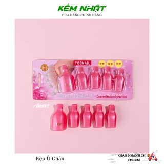 Kẹp ủ phá gel móng chân set 5 cái
