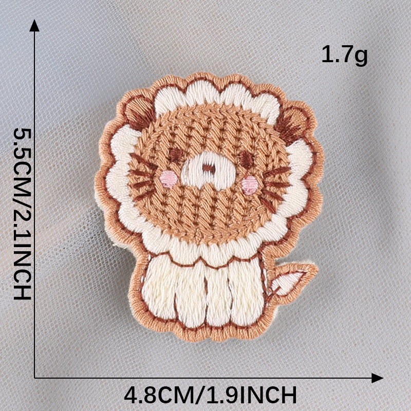 Miếng Dán Ủi Thêu Họa Tiết Hoạt Hình Động Vật Dễ Thương Dùng Trang Trí Quần Áo DIY