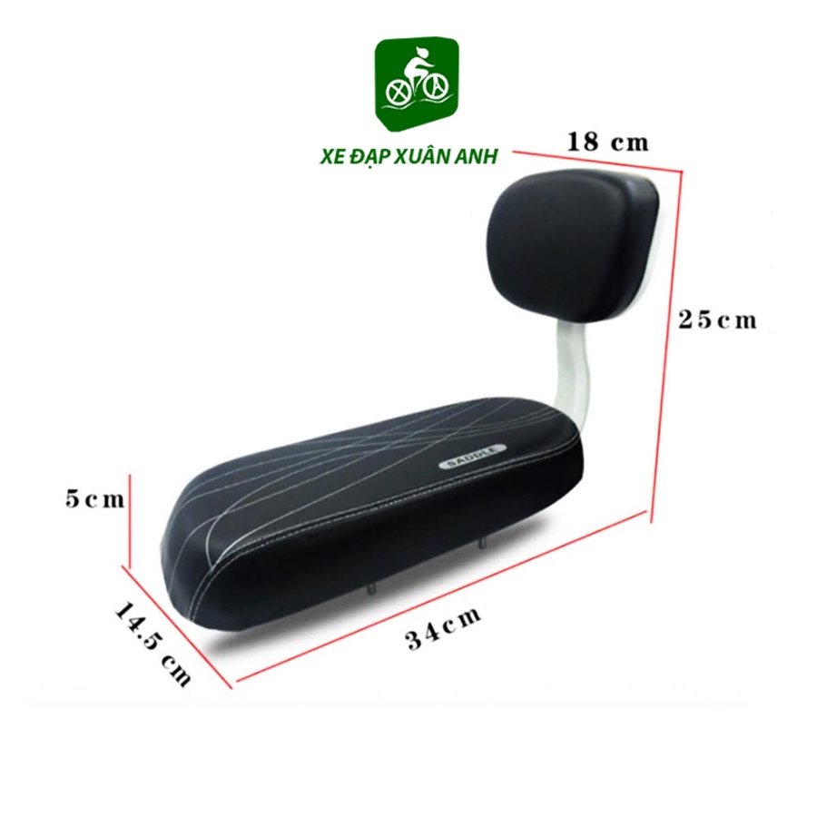 Đệm yên sau xe đạp có tựa lưng