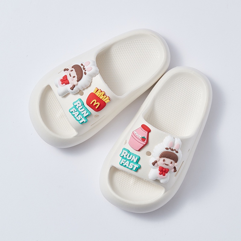 Dép Đi Trong Nhà Tắm Đế Mềm Chống Trượt Họa Tiết Hoạt Hình Xinh Xắn Dành Cho Bé