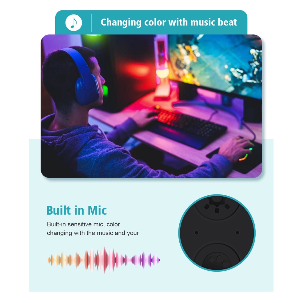 Đèn LED AMBIBOX đồng bộ ánh sáng theo màn hình 5V, RGBIC 5050 16 triệu màu, trải nghiệm giải trí đỉnh cao dán tivi,...