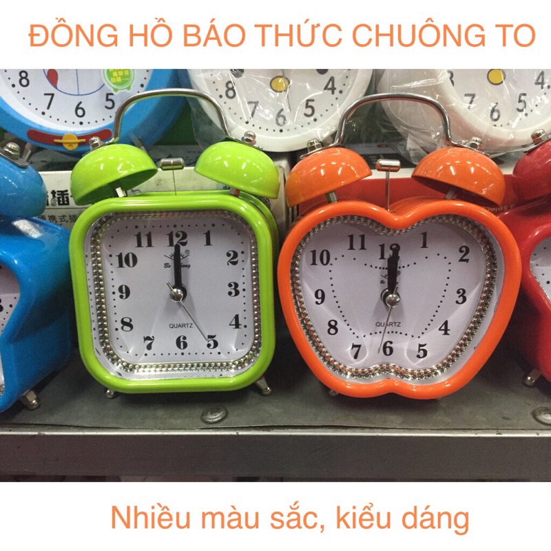 Đồng Hồ báo thức chuông sắt kêu to, có đèn (tặng pin)