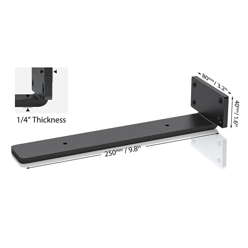 Set 2 Giá Đỡ Kệ Gắn Tường Bằng Sắt Kích Thước 10 Inch Phong Cách Hiện Đại