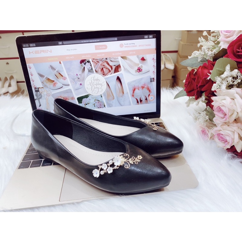 Giày búp bê kết hoa