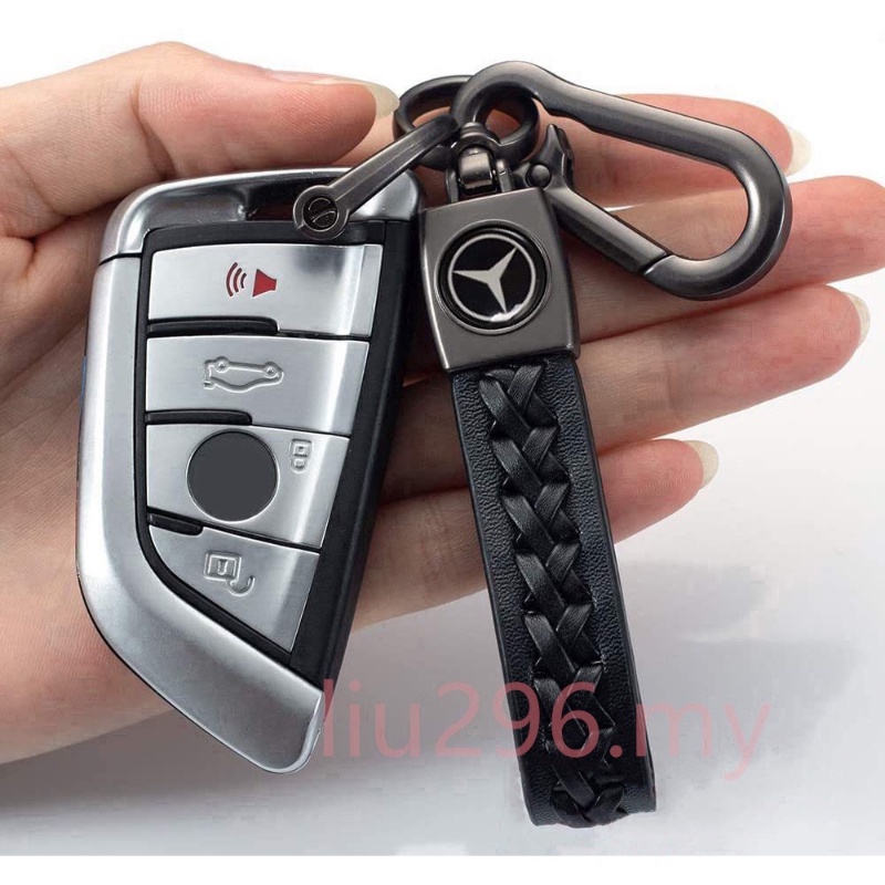 Móc Khóa Da Cừu Phối Hợp Kim In Logo Mercedes-Benz Thời Trang