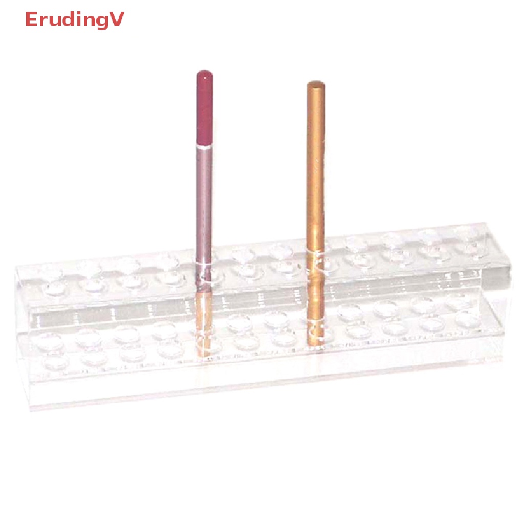 Giá Đỡ Bút Kẻ Mắt / Son Môi 24 Ngăn Bằng Acrylic Trong Suốt