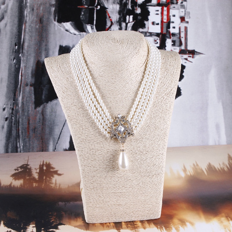 Vòng Cổ Choker 4 Sợi Ngọc Trai Thời Trang