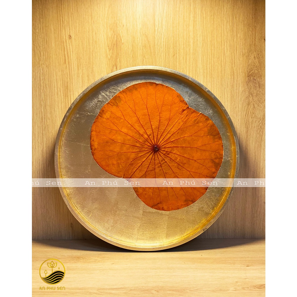 KHAY LÁ SEN THẬT, KHAY TRÀ LÁ SEN, ĐỒ TRANG TRÍ DECOR LÁ SEN