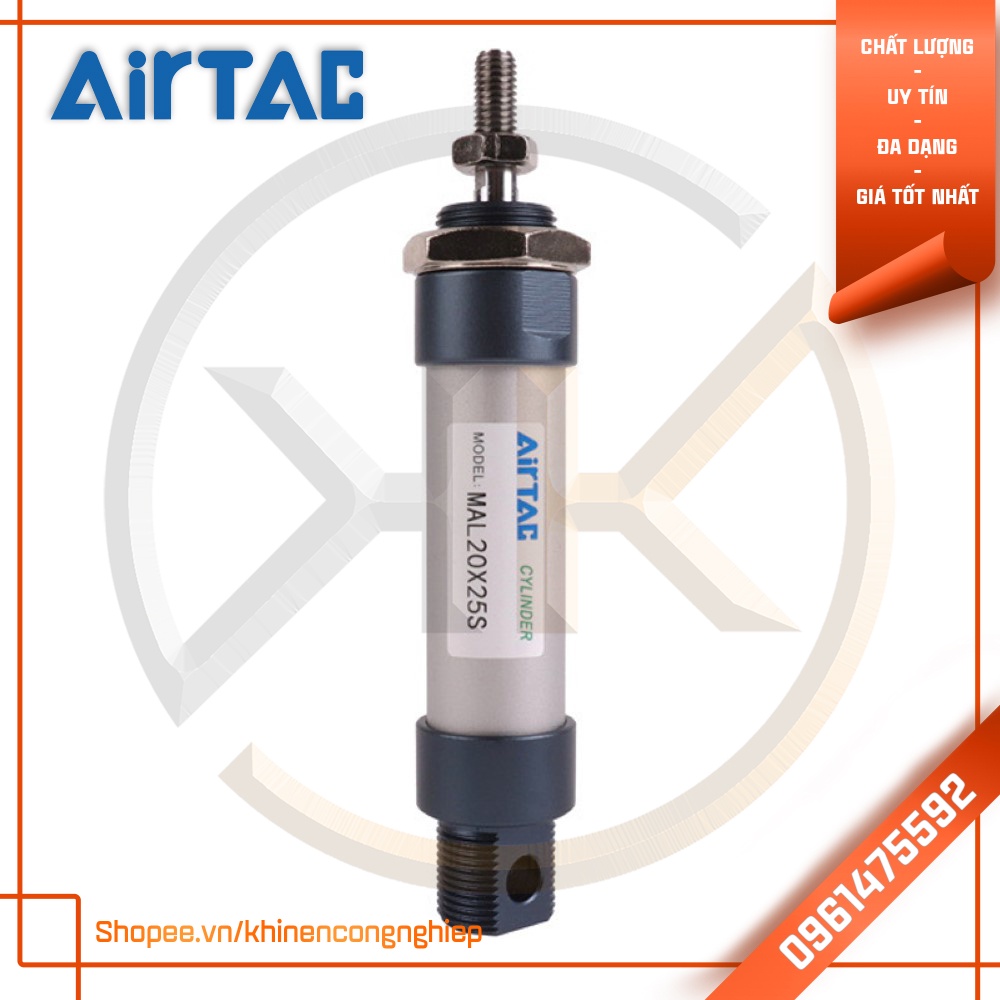 Xi Lanh Khí Nén AirTAC MAL 20 x 25,50,75,100,125,150,200,250