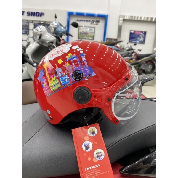 Mũ bảo hiểm trẻ em hình dễ thương Honda chính hãng đỏ xinh