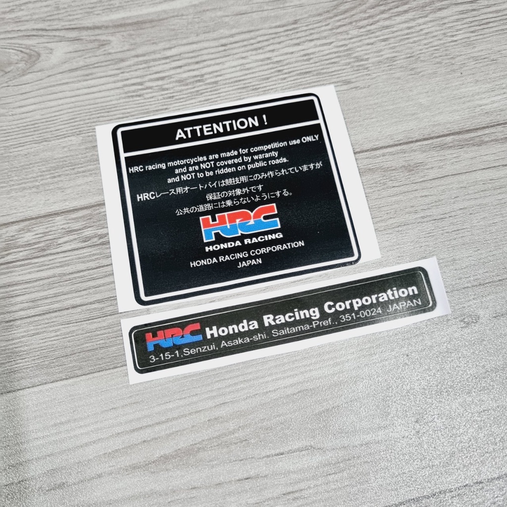 TEM THÔNG SỐ HRC CHO DÒNG XE HONDA NHƯ ZIN CAO CẤP