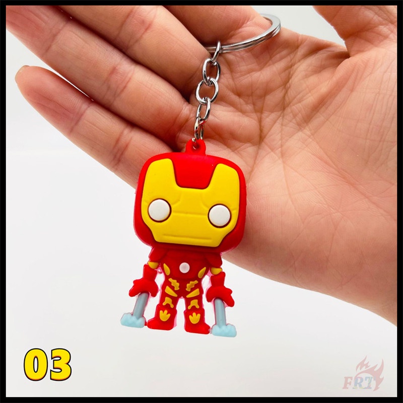 ✪ Móc Khóa Hình Captain America / Spider-Man / Iron Man / Deadpool / Wonder Woman / Batman - Siêu Anh Hùng ✪ 1 Mặt Dây Chuyền Chìa Khóa Bằng Silicone