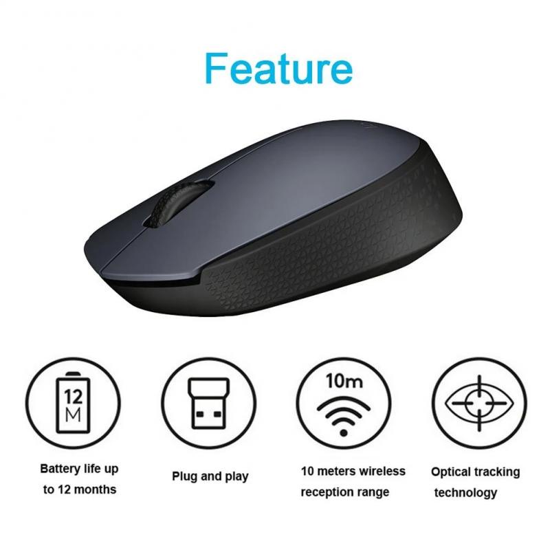 Chuột Gaming Logitech M170 Quang HọC Không Dây, ĐầU NhậN USB Dpi 1000
