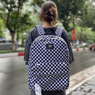 [HÀNG HOT] Balo Vans OLD SKOOL CHECKERBOARD BACKPACK XUẤT DƯ XỊN