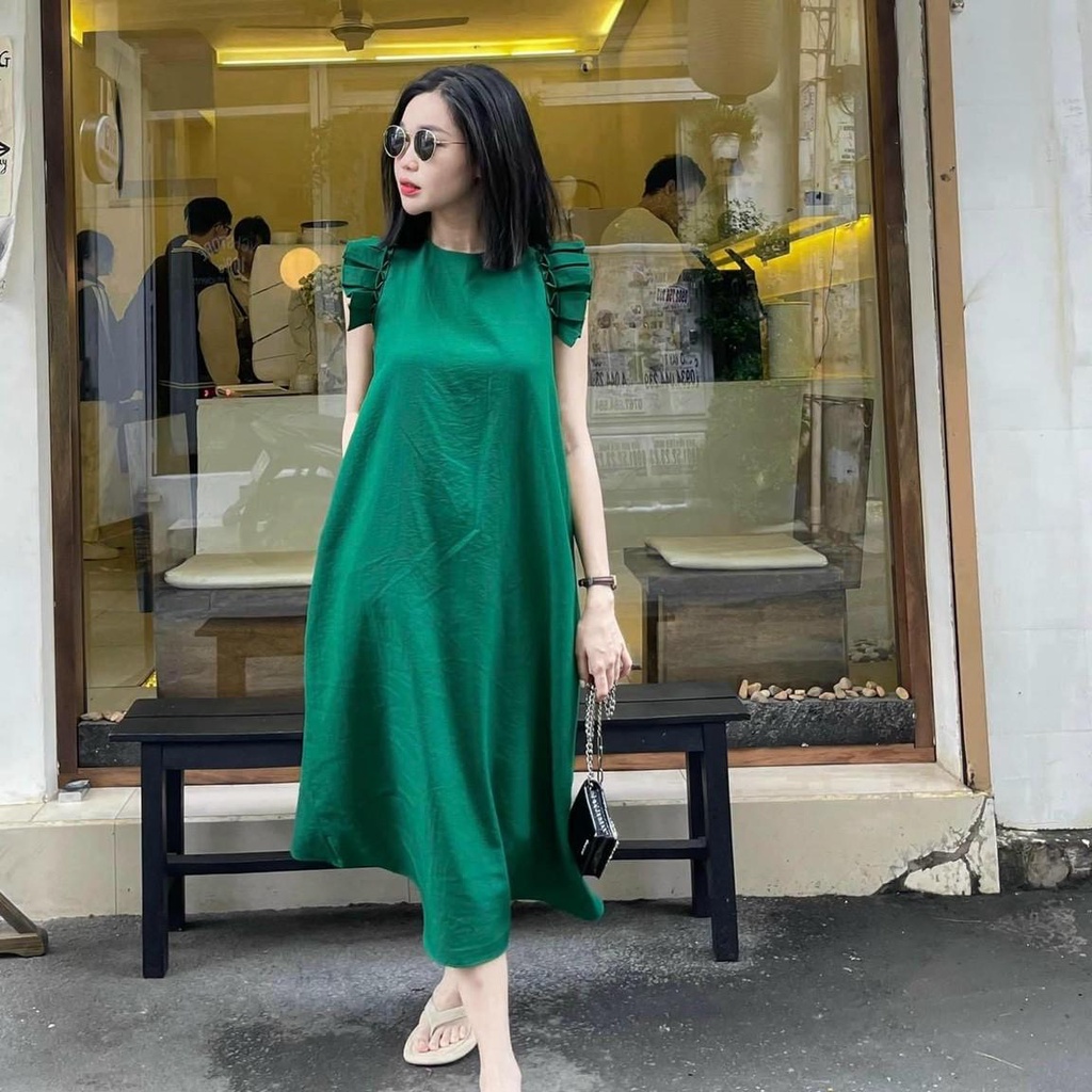 Váy lụa hàn tay xếp ly cách điệu