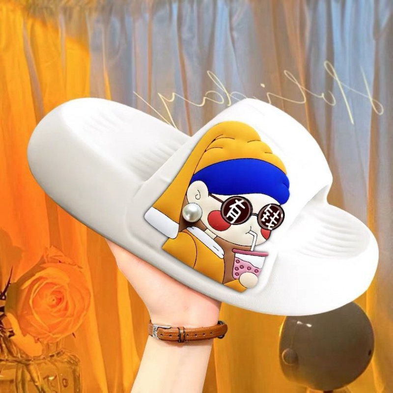 Dép Đi Trong Nhà Đế Dày Siêu Mềm Chống Trượt Họa Tiết Hoạt Hình Thời Trang Mùa Hè Cho Nữ