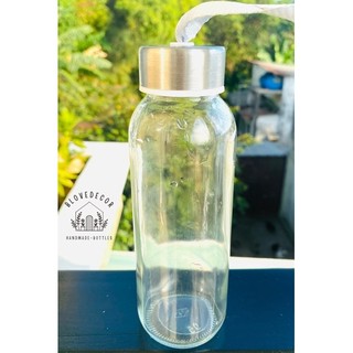 Bình nước thuỷ tinh 300ml có dây xách