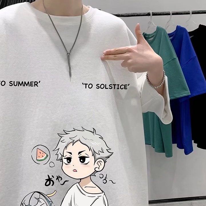 Áo Thun Tay Ngắn Dáng Rộng In Hình Anime Thời Trang Mùa Hè Cho Nam Thời Trang Bemine MEN TOP 285