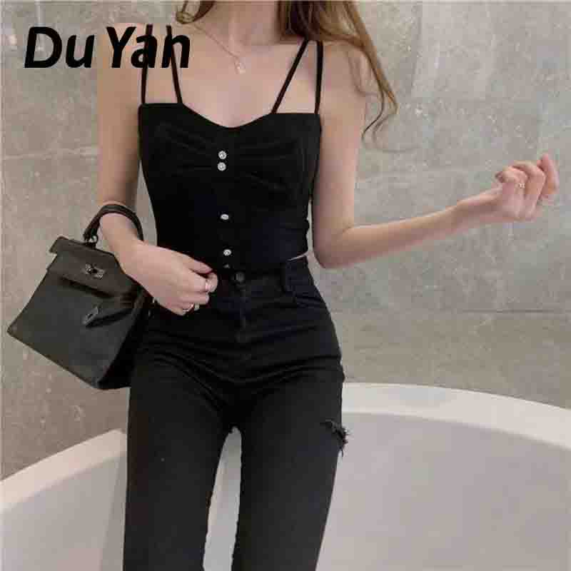 Du YAN Áo hai dây Quấn Ngực Bằng latex Có Đệm Ngực Khóa Nơ Pha Lê Đẹp Chống Ánh Sáng Cho Nữ DU YAN