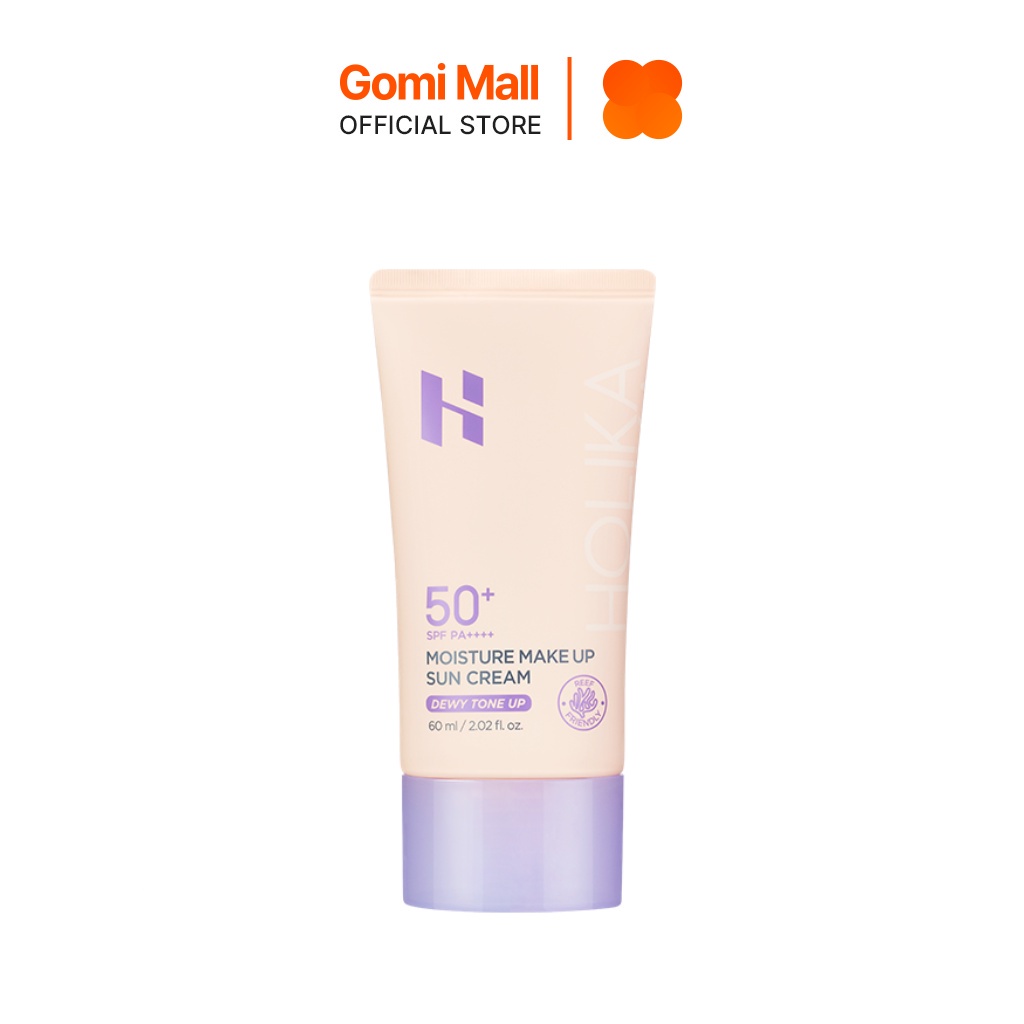 Kem Chống Nắng HOLIKA HOLIKA Moisture Make Up Sun Cream SPF50+ PA++++ Trang Điểm Dưỡng Ẩm 60ml GOMI Flagship Store