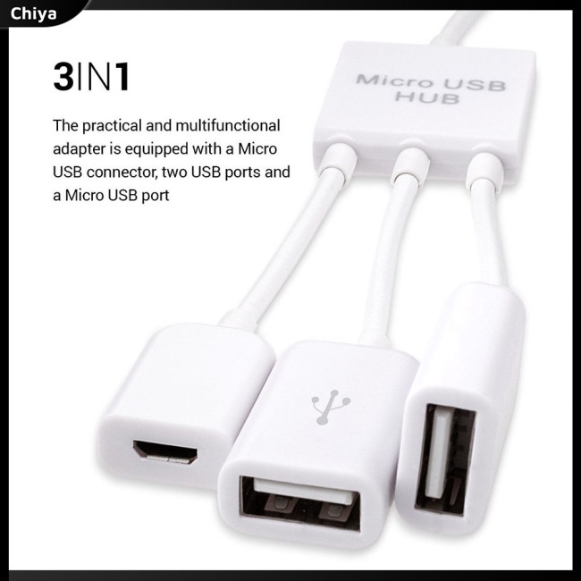 Đầu Chia Cổng Micro USB OTG Cho Điện Thoại / Máy Tính Bảng / Máy Tính Bảng Apple Samsung Lenovo