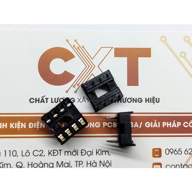 Đế IC 8 chân dẹt DIP-8 (5c)