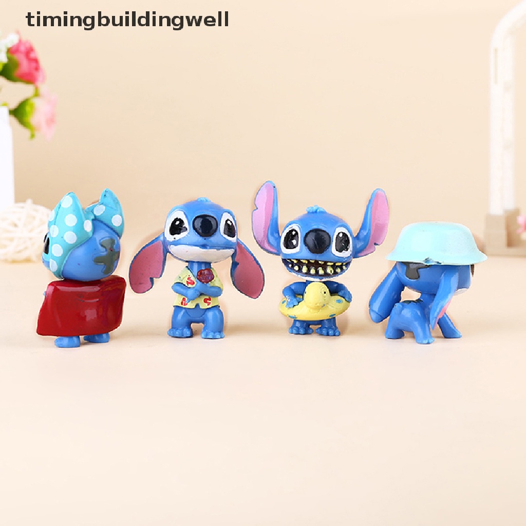 Set 10 Mô Hình Đồ Chơi Con Rối Nhân Vật Stitch Bằng Nhựa PVC Cho Bé