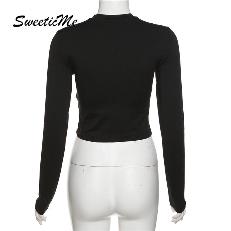 Áo Thun Tay Dài Cổ Tròn Màu Trơn Dáng Ôm Thời Trang 2023 Dành Cho Bạn Nữ