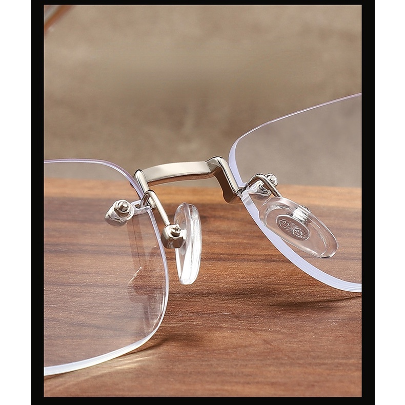 【-0°~-500°Mắt Kính Gọng Kim Loại Siêu Nhẹ HD Chống Ánh Sáng Xanh Dành Cho Nam Nữ