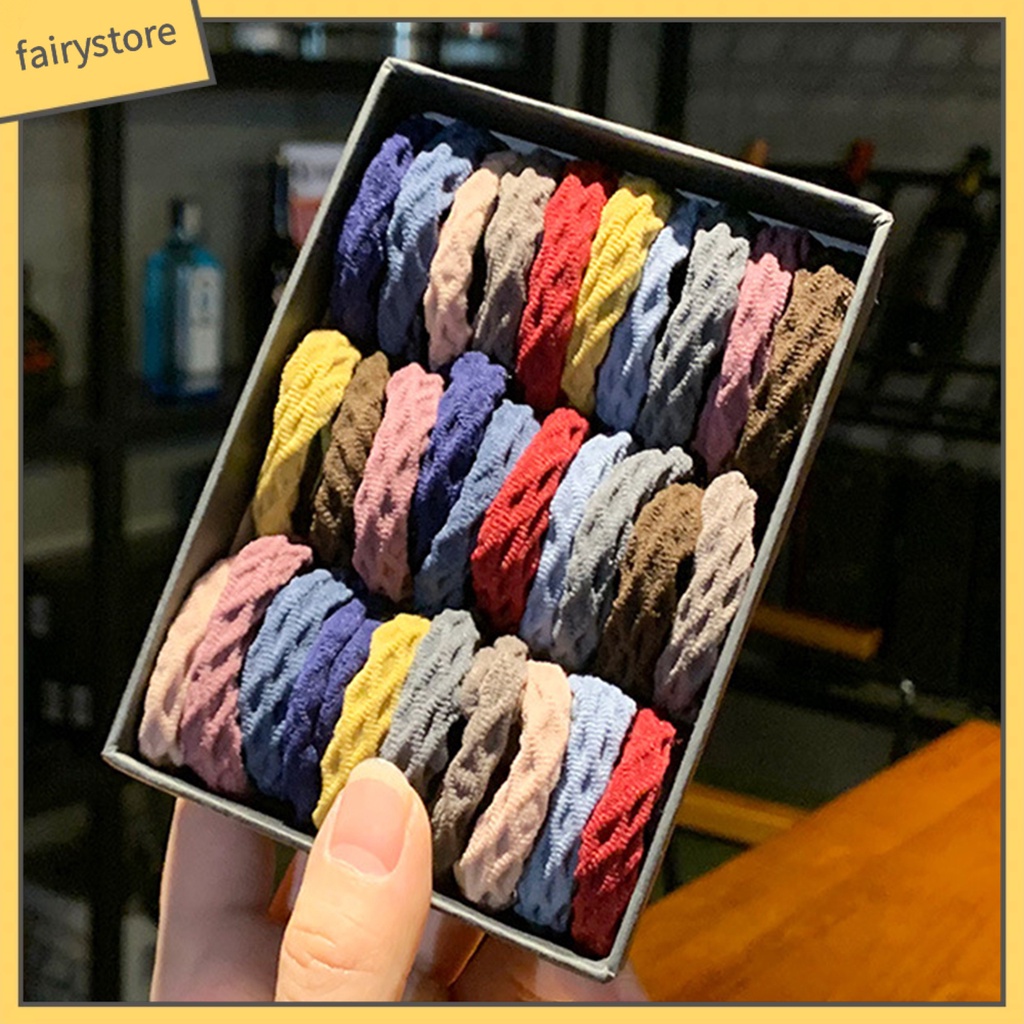 Set 5 Dây Cột Tóc Co Giãn Mini Đơn Giản Cho Nữ [Fairy1]