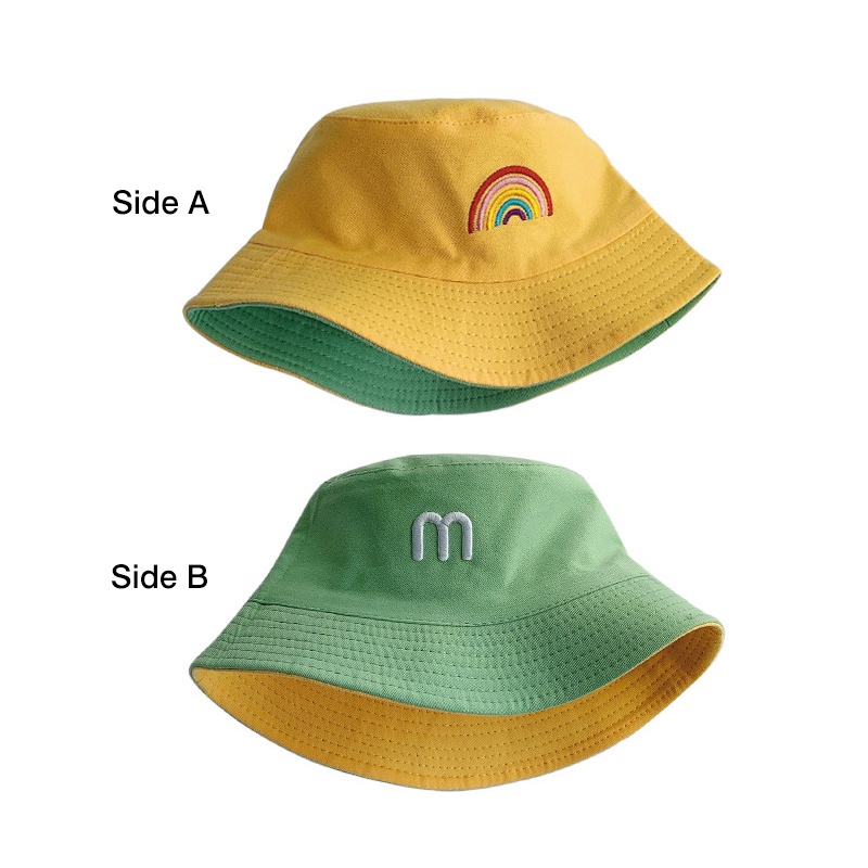 Mũ Tai Bèo Chống Nắng In Họa Tiết Cầu Vồng Đáng Yêu Dành Cho Trẻ Em