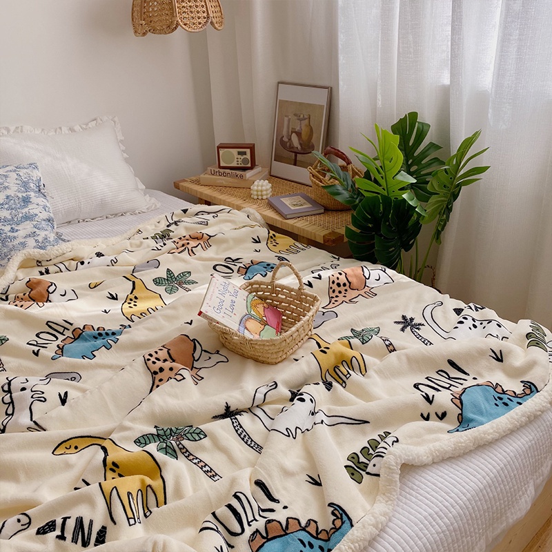 Babyfair Chăn trẻ em Phim hoạt hình dễ thương mềm mại thoải mái cho Văn phòng tại nhà Trường đi du lịch