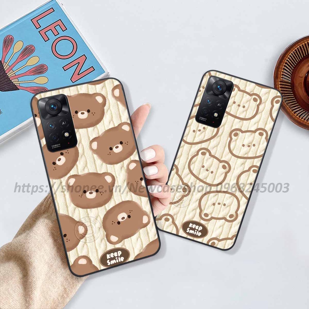 Ốp lưng Xiaomi Poco M4 Pro / M4 Pro 5G / X4 Pro 5G in hình họa tiết len Bear Cute