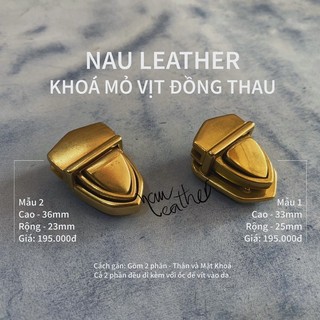Khoá mỏ vịt/ khoá cặp đồng thau 2 size