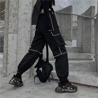 ORDER - Quần streetwear cá tính phong cách đường phố sọc phản quang