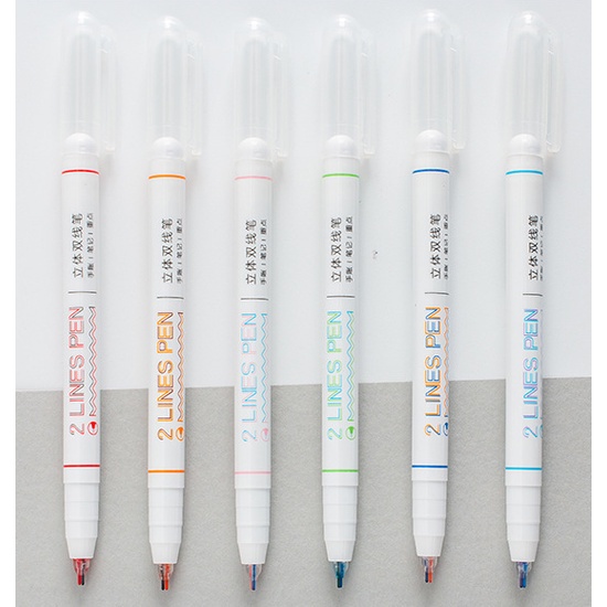 Bút mực hai ngòi 0.5mm ,bút ghi chú bút đánh dấu nghệ thuật sáng tạo cho học sinh - Color House